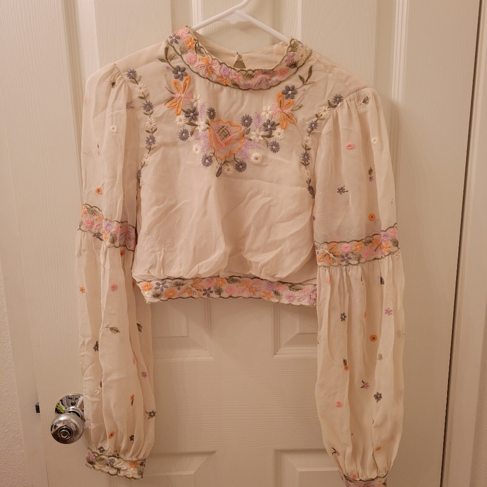 Loveshackfancy Rosalinda Crop top